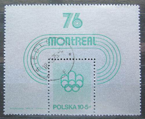 Poštová známka Po¾sko 1975 LOH Montreal Mi# Block 61
