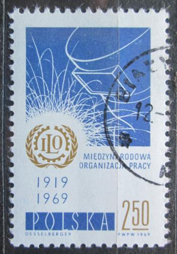 Poštová známka Po¾sko 1969 ILO, 50. výroèie Mi# 1962