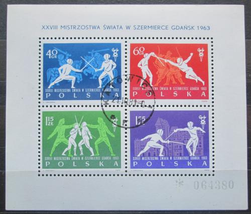 Poštové známky Po¾sko 1963 Šerm Mi# Block 29 Kat 45€