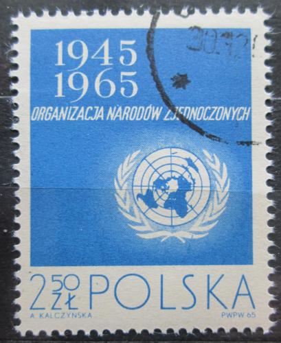 Poštová známka Po¾sko 1965 OSN, 20. výroèie Mi# 1631