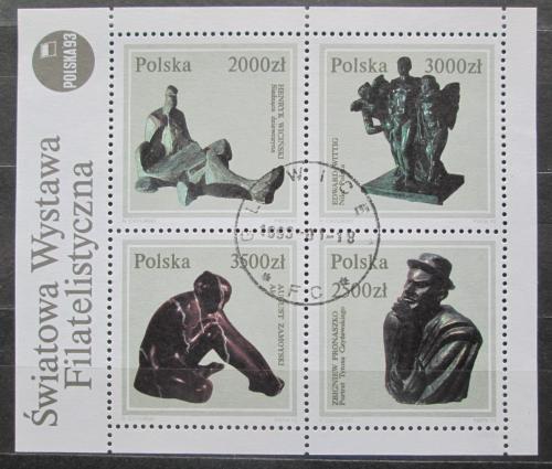 Poštové známky Po¾sko 1992 Sochy z Varšavského muzea Mi# Block 119