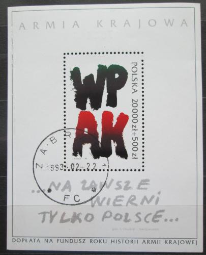 Poštová známka Po¾sko 1992 Exilová vlastenecká armáda, 50. výroèie Mi# Block 120