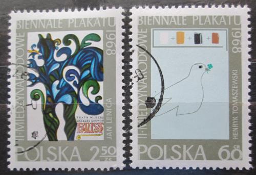 Poštové známky Po¾sko 1968 Plakáty Mi# 1844-45