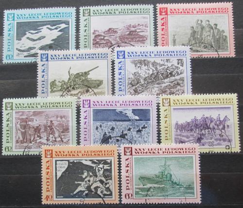 Poštové známky Po¾sko 1968 ¼udová armáda, 25. výroèie Mi# 1872-81