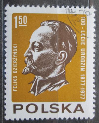 Poštová známka Po¾sko 1977 Feliks Dserschinskij, politik Mi# 2523