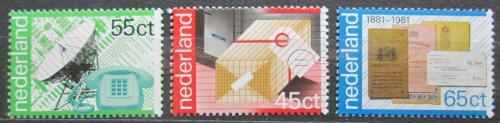 Poštové známky Holandsko 1981 P.T.T., 100. výroèie Mi# 1180-82