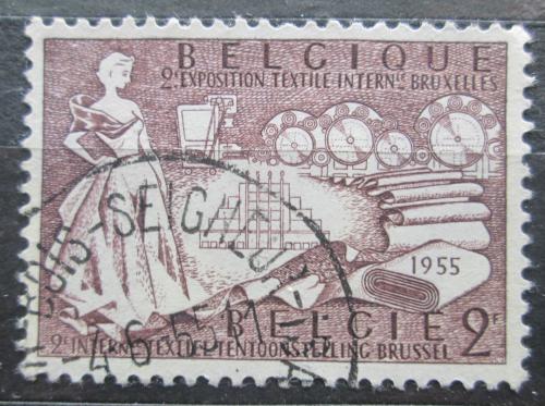 Poštová známka Belgicko 1955 Mezinárodní výstava textilu Mi# 1017