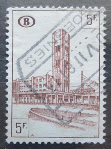 Poštová známka Belgicko 1953 Nádraží v Bruselu, balíková Mi# 304