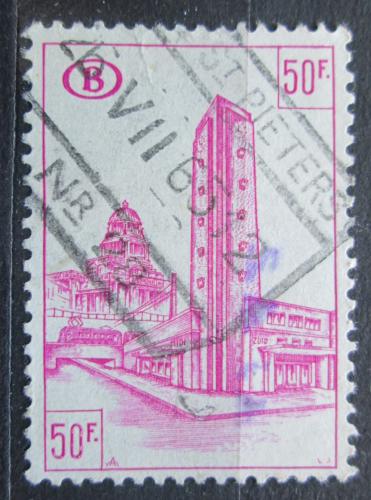 Poštová známka Belgicko 1954 Nádraží v Bruselu, balíková Mi# 314