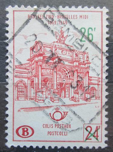 Poštová známka Belgicko 1963 Nádraží v Bruselu, balíková pretlaè Mi# 55