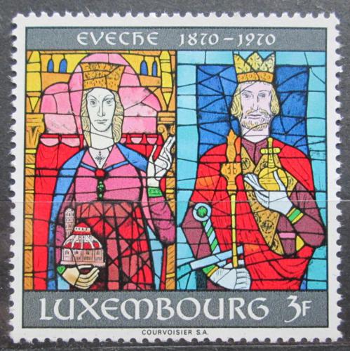 Poštová známka Luxembursko 1970 Vitráž z katedrály v Lucemburku Mi# 810