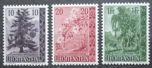 Poštové známky Lichtenštajnsko 1957 Stromy TOP SET Mi# 357-59 Kat 26€