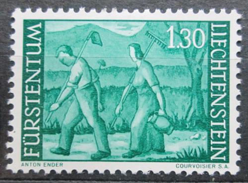 Poštová známka Lichtenštajnsko 1964 Sedláci Mi# 438
