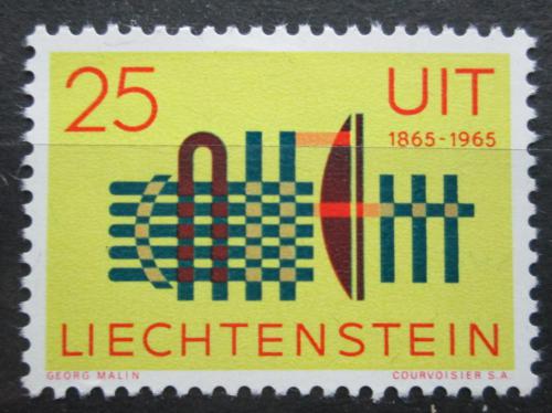 Poštová známka Lichtenštajnsko 1965 ITU, 100. výroèie Mi# 458 