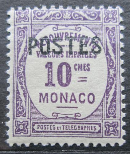 Poštová známka Monako 1937 Doplatná pretlaè Mi# 150