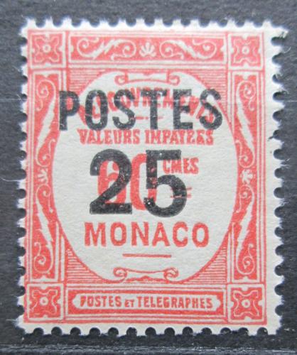 Poštová známka Monako 1937 Doplatná pretlaè Mi# 153