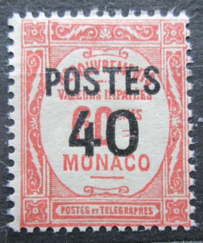 Poštová známka Monako 1937 Doplatná pretlaè Mi# 155