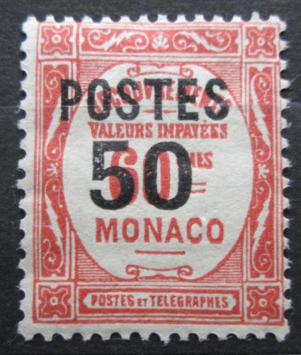 Poštová známka Monako 1937 Doplatná pretlaè Mi# 156