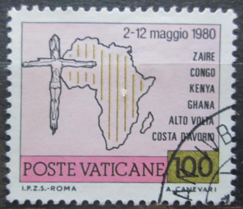 Poštová známka Vatikán 1981 Mapa Afriky Mi# 793