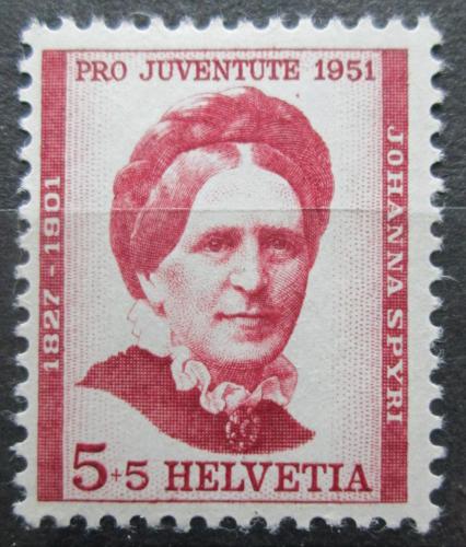 Poštová známka Švýcarsko 1951 Johanna Spyri, spisovatelka Mi# 561