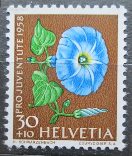 Poštová známka Švýcarsko 1958 Morning Glory Mi# 666