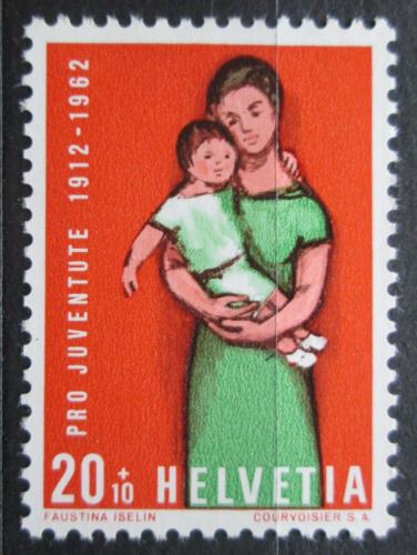 Poštová známka Švýcarsko 1962 Matka s dítìtem Mi# 760