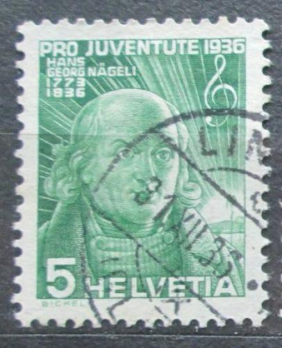Poštová známka Švýcarsko 1936 Hans Georg Nägeli Mi# 306
