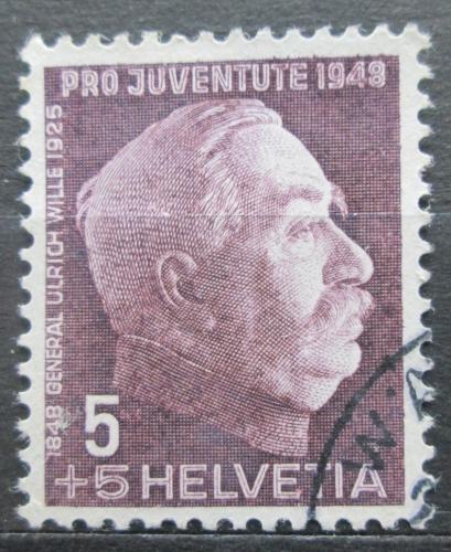 Poštová známka Švýcarsko 1948 Generál Ulrich Wille Mi# 514