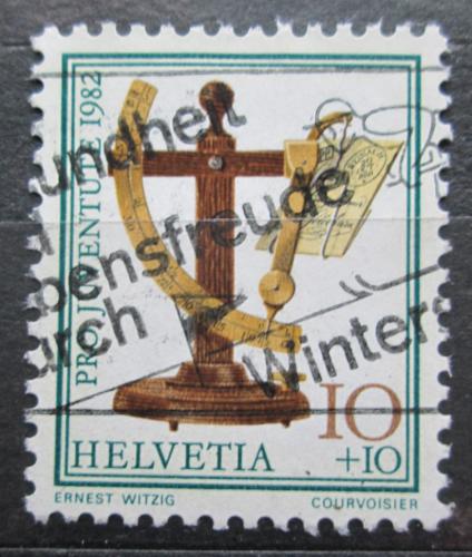 Poštová známka Švýcarsko 1982 Stará váha na dopisy Mi# 1236