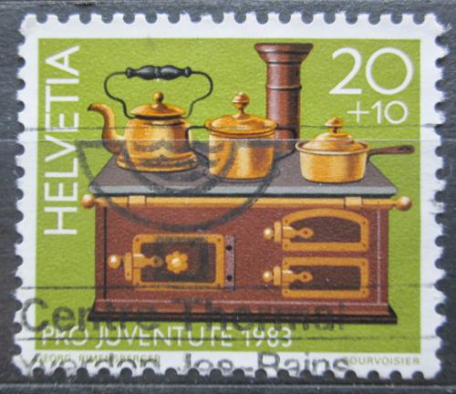 Poštová známka Švýcarsko 1983 Dìtská hraèka kamna Mi# 1260