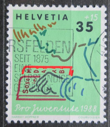 Poštová známka Švýcarsko 1988 Ètení Mi# 1381
