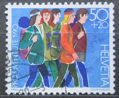 Poštová známka Švýcarsko 1990 Mládež na vandru Mi# 1432