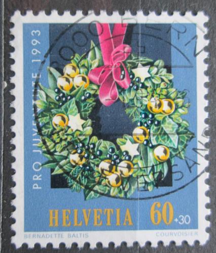 Poštová známka Švýcarsko 1993 Adventní vìnec Mi# 1512