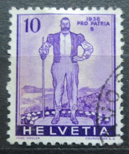 Poštová známka Švýcarsko 1936 Pastevec Mi# 294