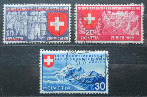 Poštové známky Švýcarsko 1939 Národní výstava Mi# 335-37 Kat 5€