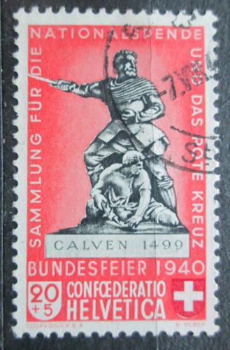 Poštová známka Švýcarsko 1940 Pamätník Mi# 366 a Kat 35€