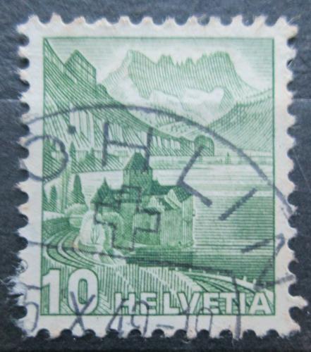 Poštová známka Švýcarsko 1948 Zámek Chillon Mi# 501