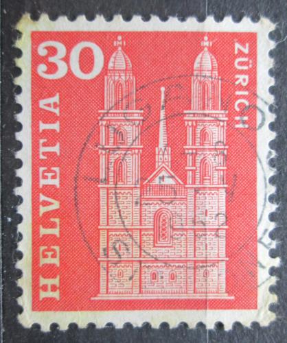 Poštová známka Švýcarsko 1960 Románský kostol v Zürichu Mi# 701 x