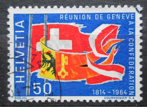 Poštová známka Švýcarsko 1964 Pøíchod Švýcarù do Ženevy Mi# 794