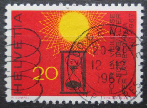 Poštová známka Švýcarsko 1967 Pøesýpací hodiny Mi# 859