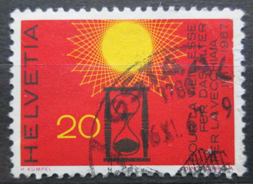 Poštová známka Švýcarsko 1967 Pøesýpací hodiny Mi# 859