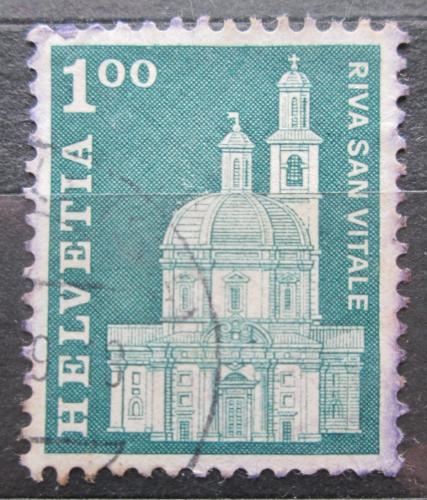 Poštová známka Švýcarsko 1968 Kostel v Riva San Vitale Mi# 884