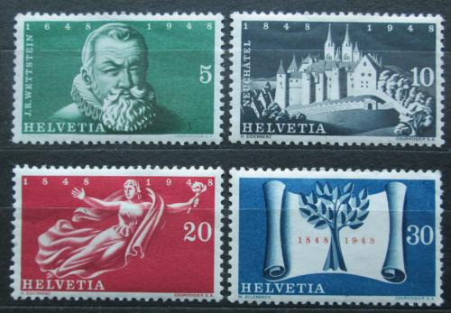 Poštové známky Švýcarsko 1948 Nezávislost, 300. výroèie Mi# 496-99