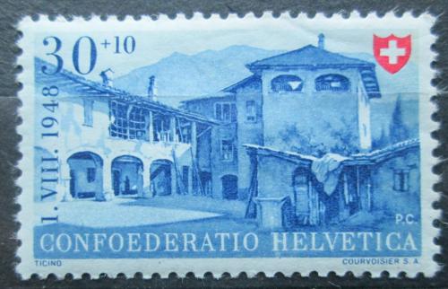 Poštová známka Švýcarsko 1948 Domy v Tessinu Mi# 511 Kat 6€