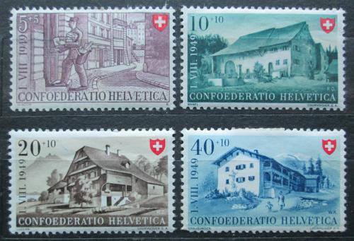 Poštové známky Švýcarsko 1949 Architektúra Mi# 525-28 Kat 9€