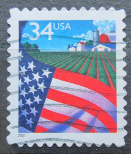 Potov znmka USA 2001 ttna vlajka Mi# 3425 - zvi obrzok