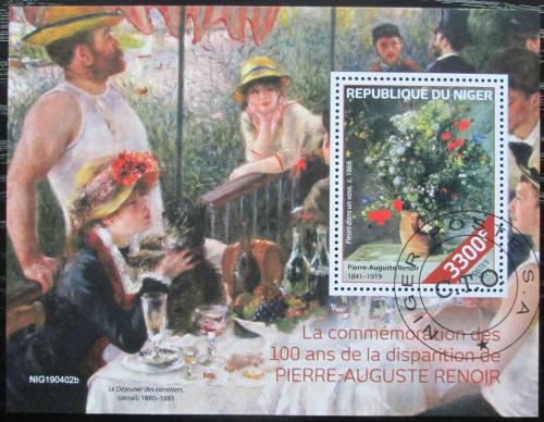 Poštová známka Niger 2019 Umenie, Pierre-Auguste Renoir Mi# N/N