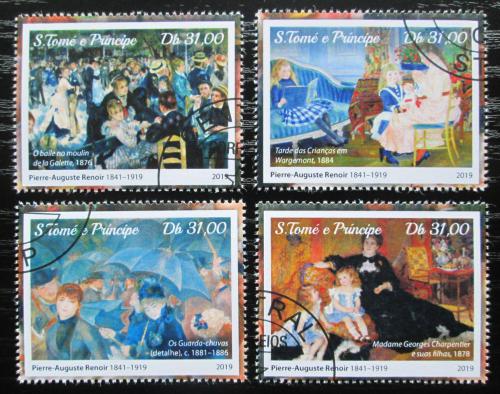 Poštové známky Svätý Tomáš 2019 Umenie, Pierre-Auguste Renoir Mi# N/N