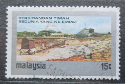 Poštová známka Malajsie 1974 Cínový dùl Mi# 124
