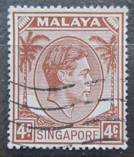 Poštová známka Singapur 1949 Krá¾ Juraj VI. Mi# 4 C
